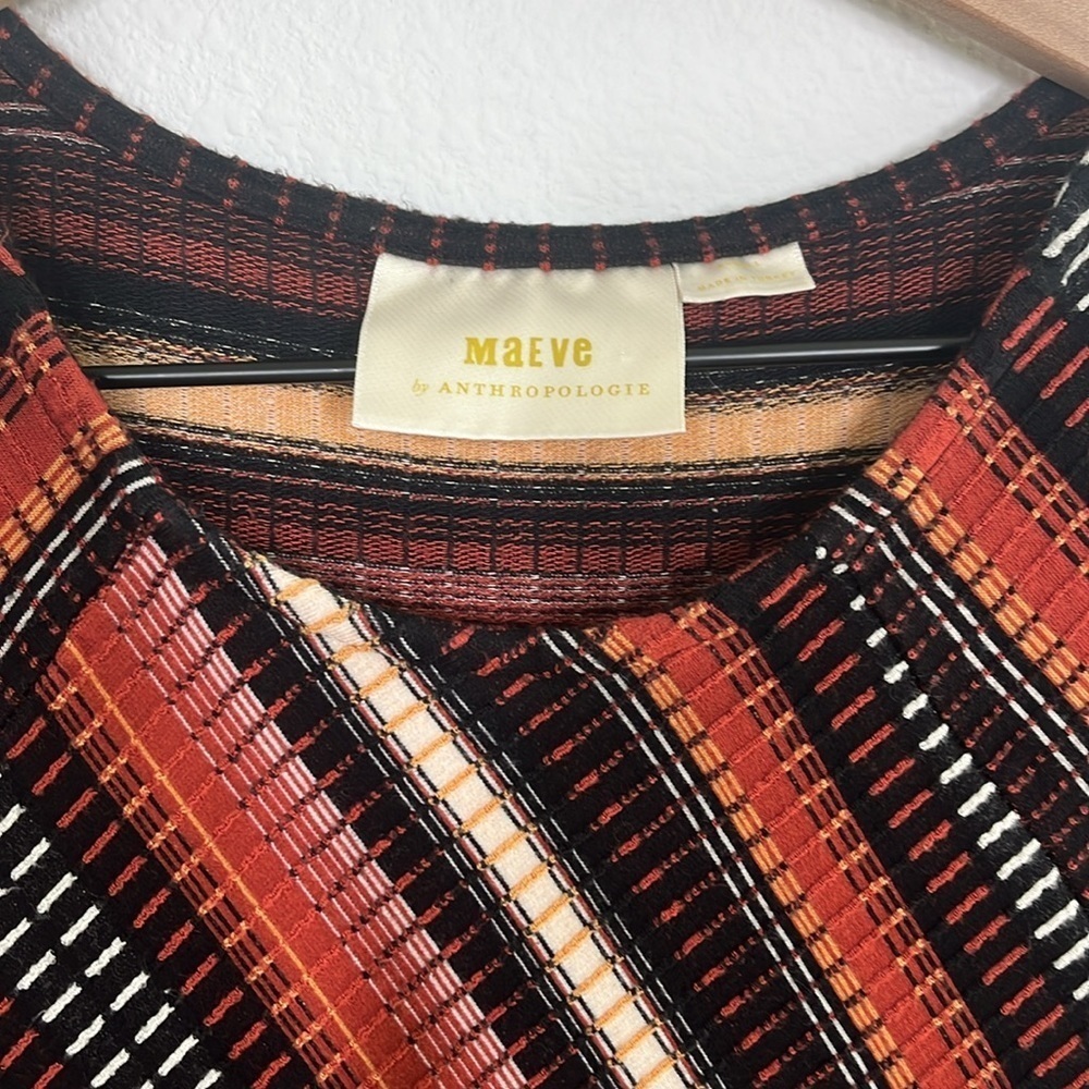 Anthropologie MAEVE Parkside Knit Striped Mid Maxi Dress Size XS - Picture 3 of 7